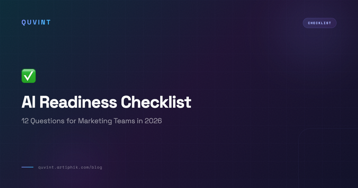 Marketing Team AI Readiness Checklist for 2026