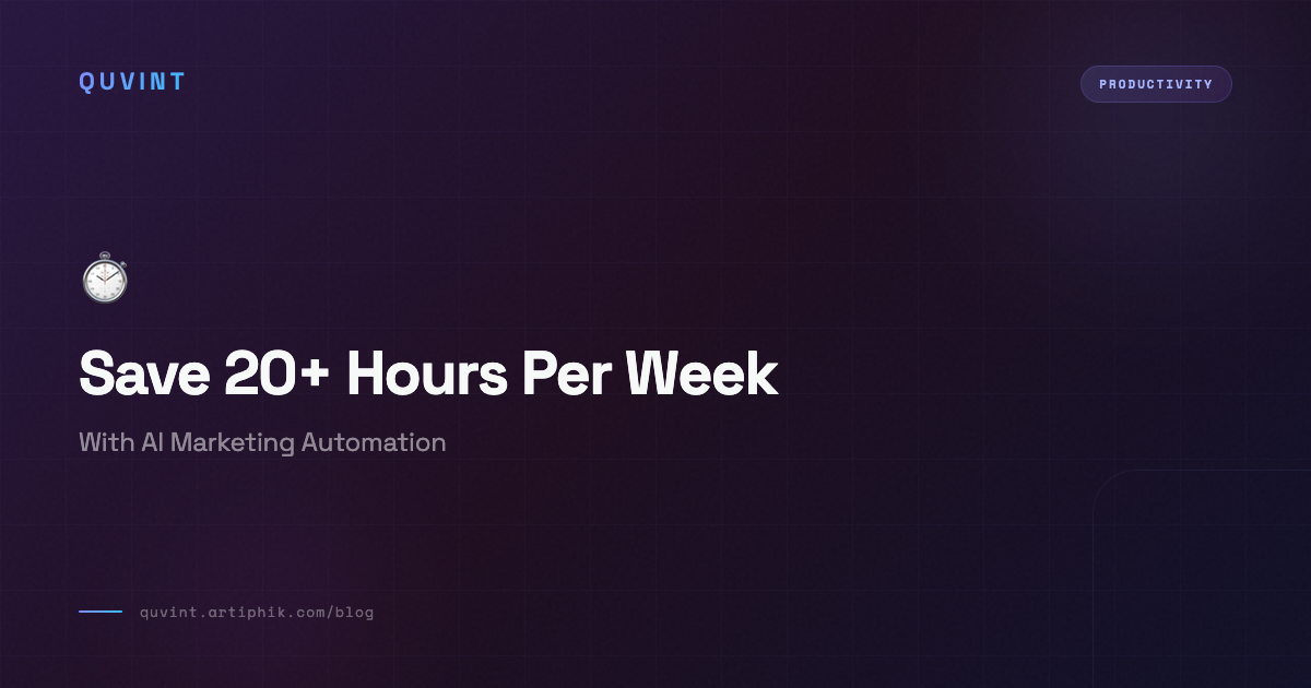 How to Save 20+ Hours Per Week with AI Marketing Automation